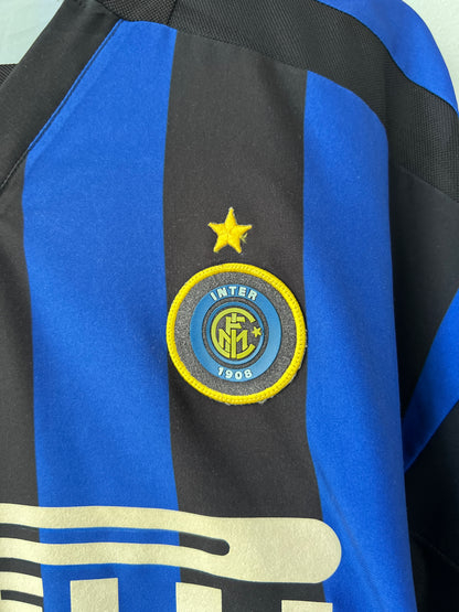 (L fits XL) Inter Milan 2002-03 Home Shirt Batistuta #19