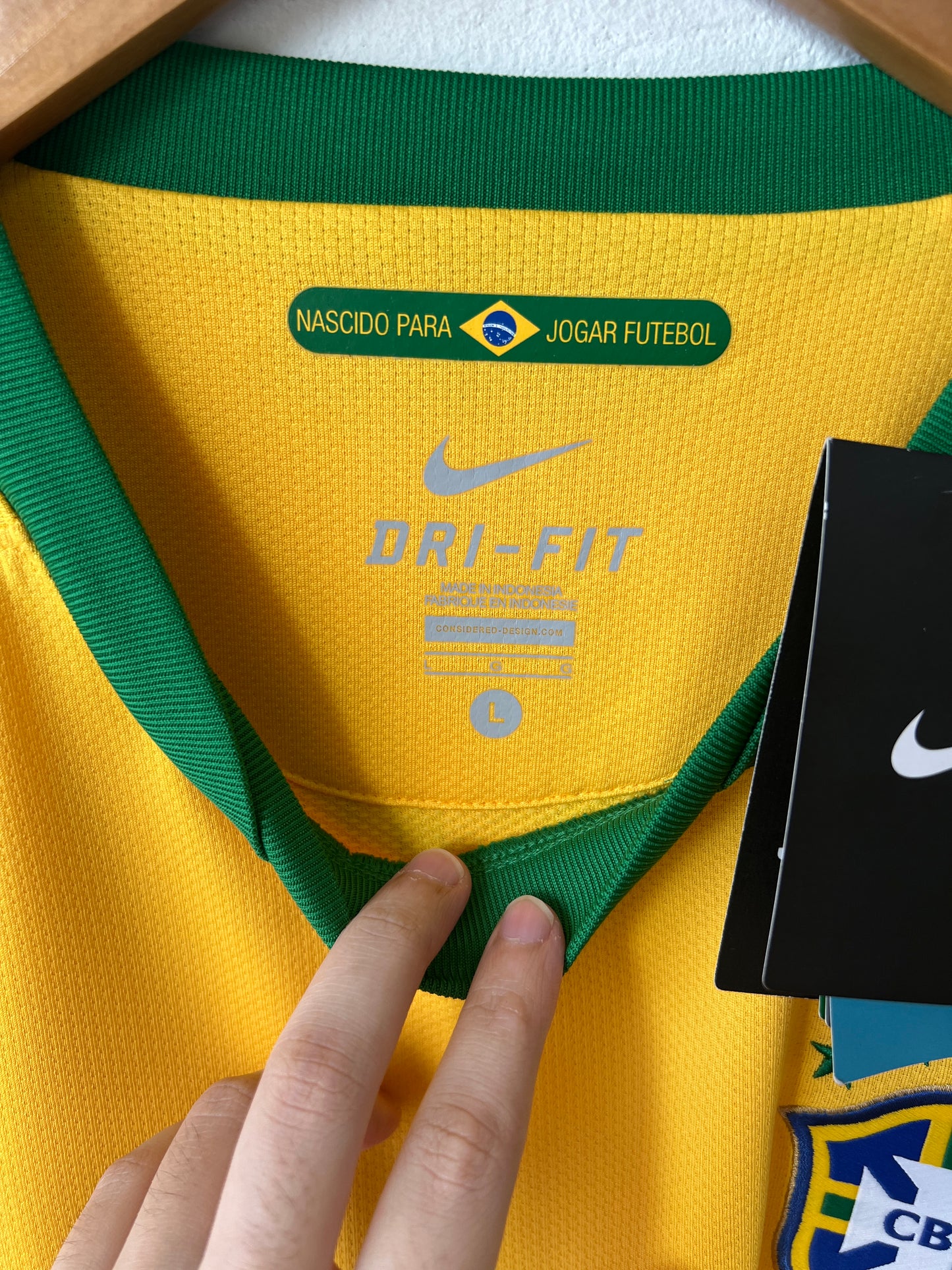 (L) Brazil 2010-11 Home Shirt Ronaldinho #10 (NEW)