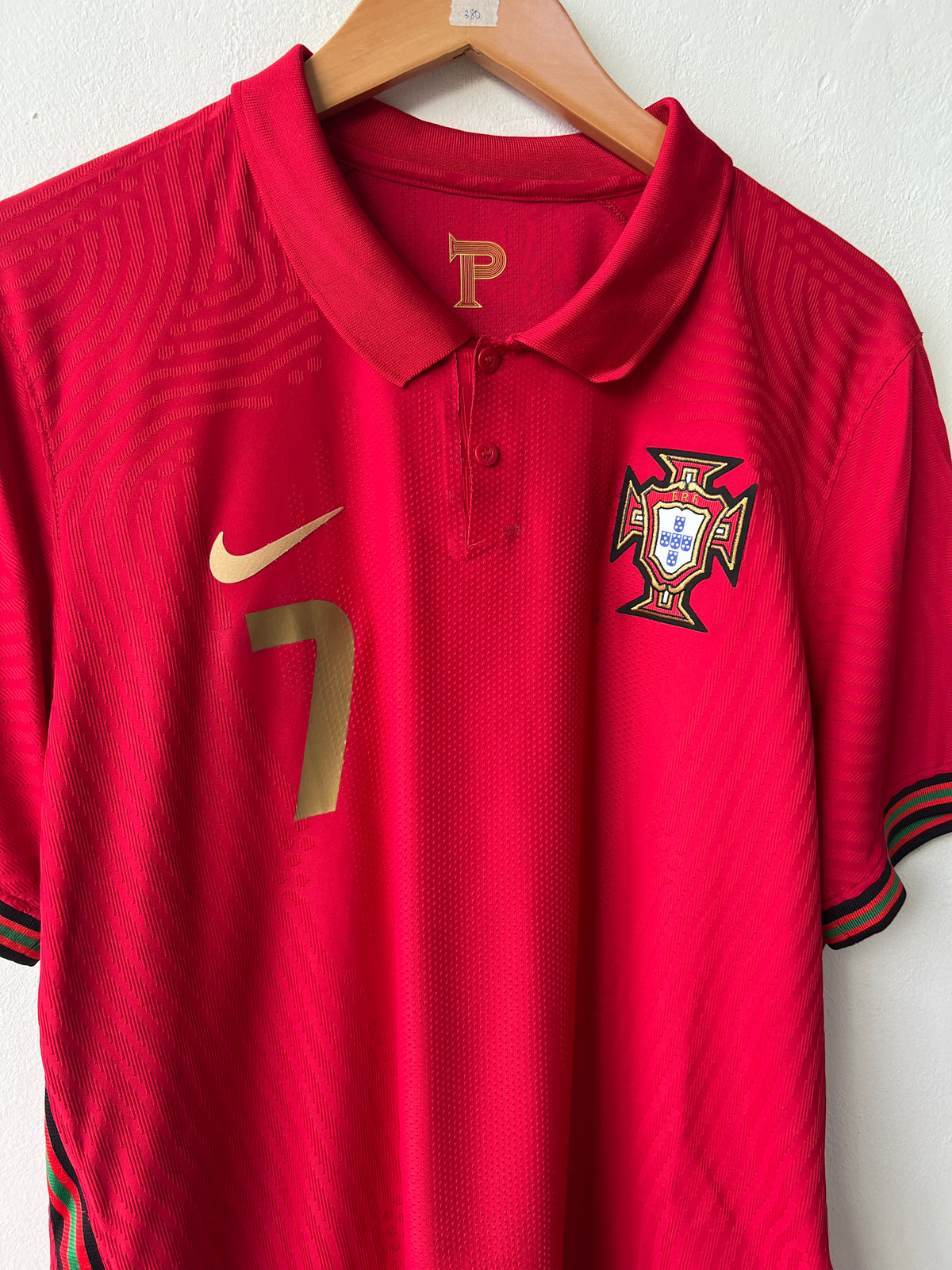 (XL) Portugal 2020-21 Home Player Version Shirt Ronaldo #7