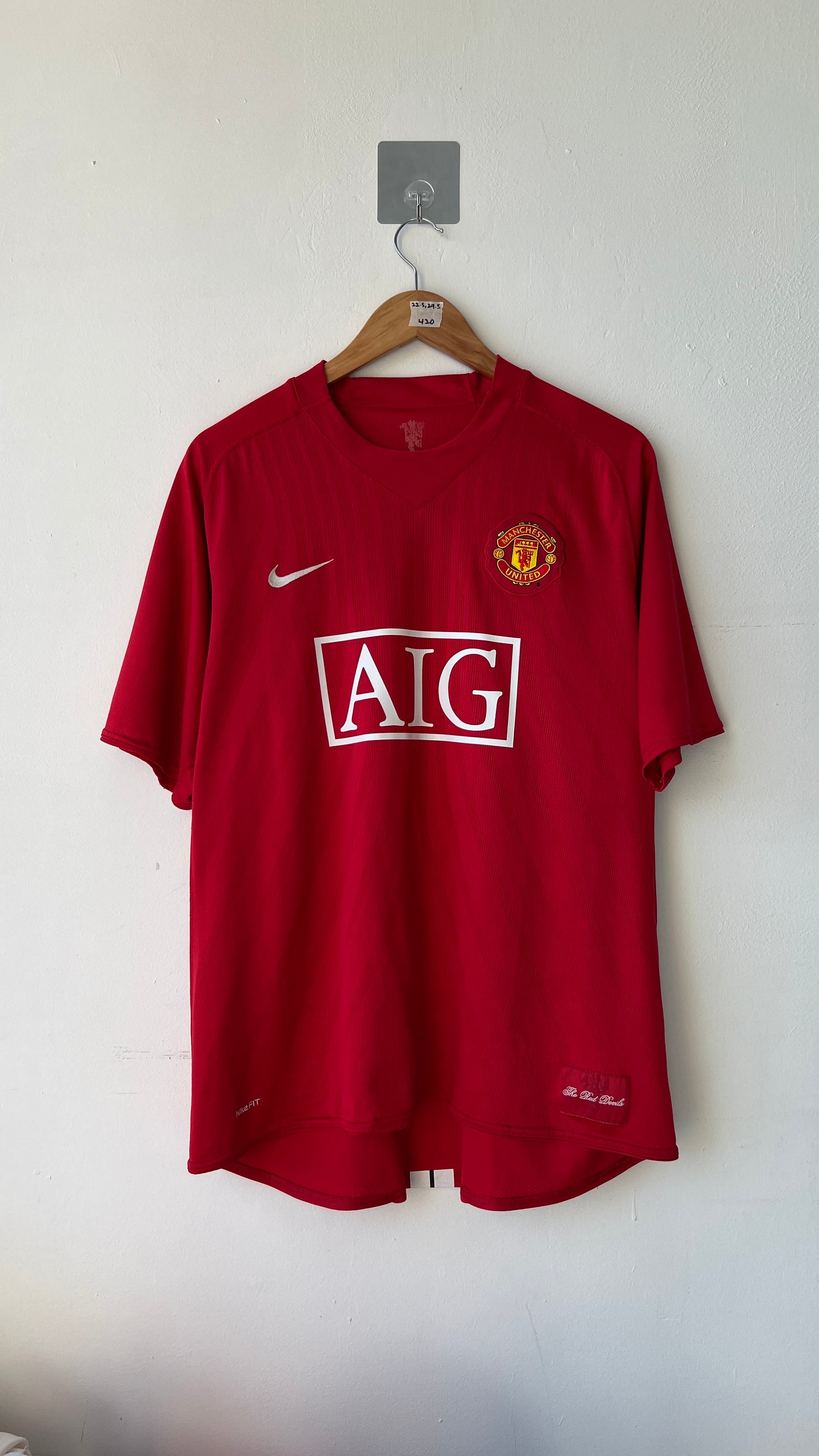 Manchester United 2007-09 Home Shirt J. S. Park #13 (XL)