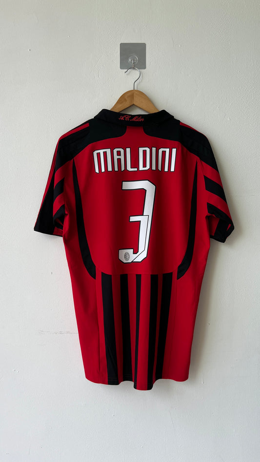 AC Milan 2007-08 Home Shirt Maldini #3 (M/L)