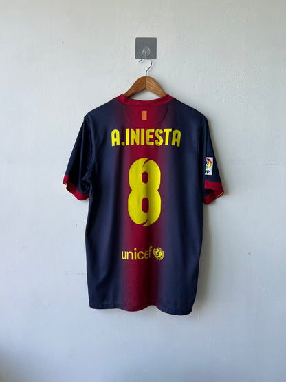 (L) Barcelona 2012-13 Home Shirt A. Iniesta #8