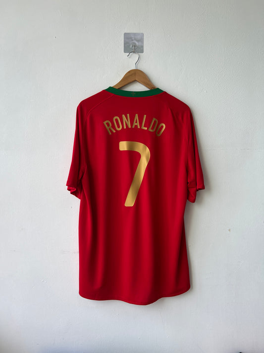 (L) Portugal 2008-10 Home Shirt Ronaldo #7 (MDT)