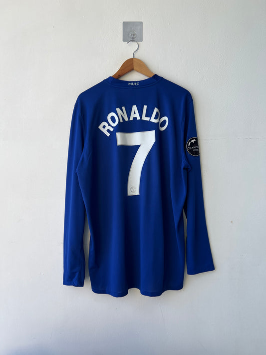 (XL) Manchester United 2008-09 Third Long Sleeve Shirt Ronaldo #7