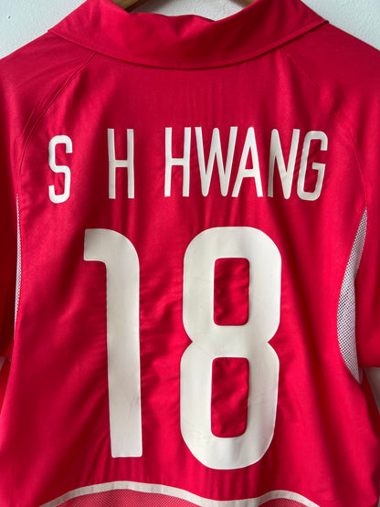 (M) South Korea 2002-04 Home Player Version Shirt S. H. Hwang #18