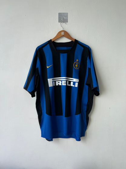 (XL) Inter Milan 2003-04 Home Shirt Adriano #10