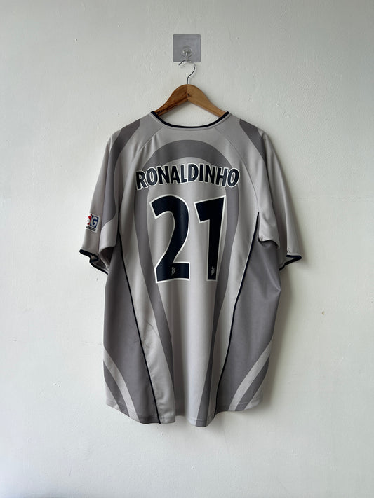 (XL) PSG 2001-02 Away Shirt Ronaldinho #21