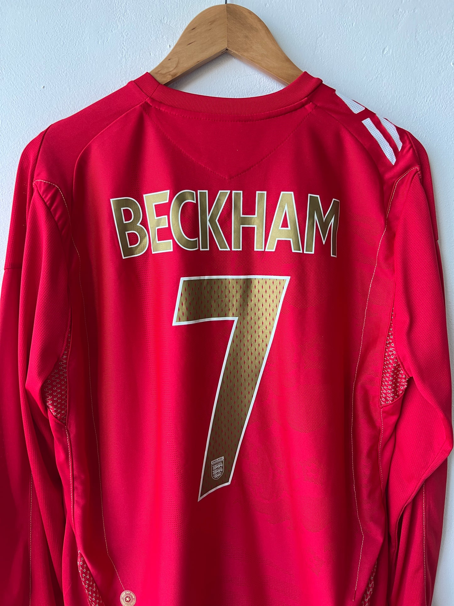(L) England 2006-08 Away Long Sleeve Shirt Beckham #7