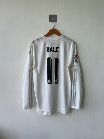 (L) Real Madrid 2015-16 Home Long Sleeve Shirt Bale #11