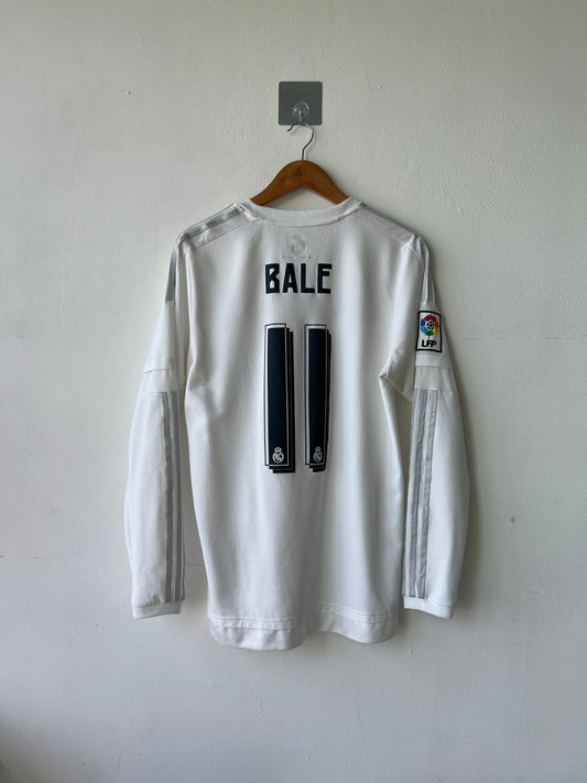 (L) Real Madrid 2015-16 Home Long Sleeve Shirt Bale #11