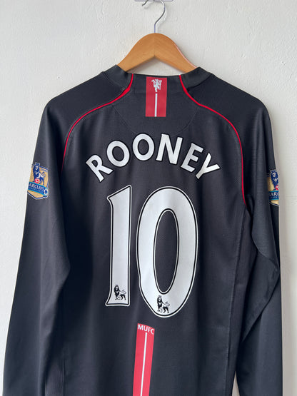 (M) Manchester United 2007-08 Away Long Sleeve Shirt Rooney #10
