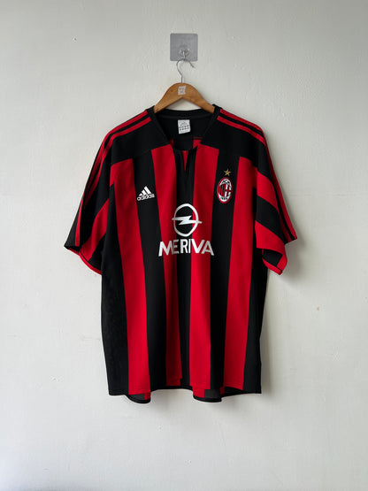 (XL) AC Milan 2003-04 Home Shirt Maldini #3