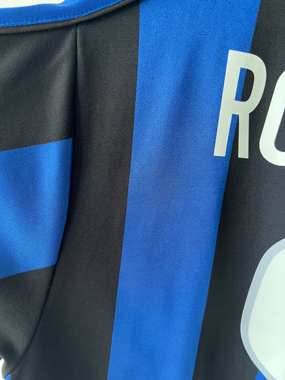 (M fits L) Inter Milan 1999-00 Home Shirt Ronaldo #9