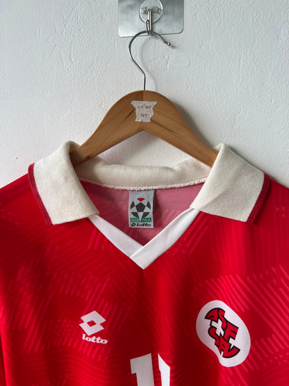 (L) Switzerland 1994-96 Home Shirt Chapuisat #11