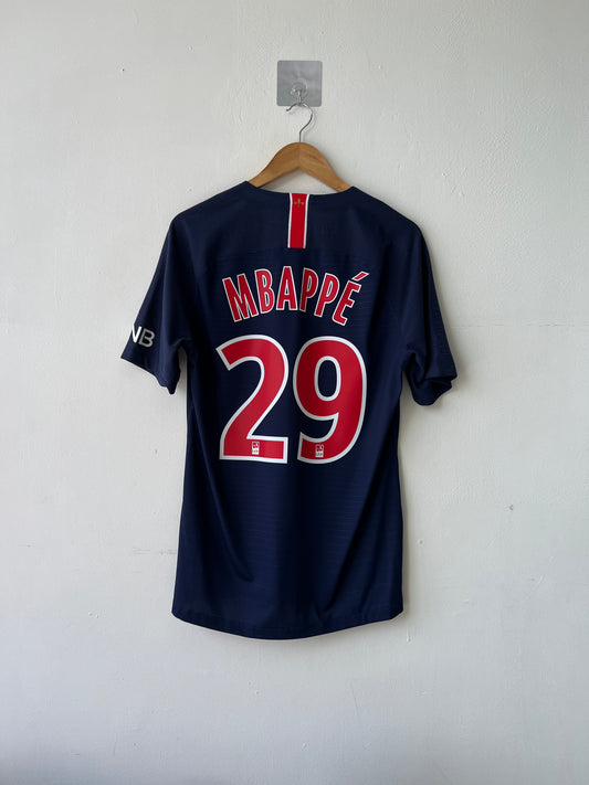 (L fits M) PSG 2018-19 Home Player Version Shirt Mbappe #29