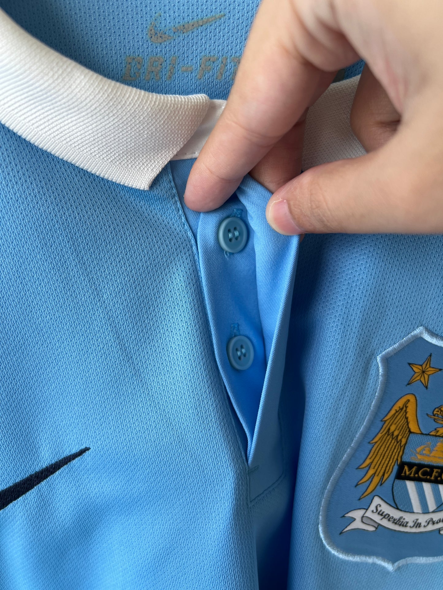 (L) Manchester City 2015-16 Home Shirt Kun Aguero #10 (NEW)