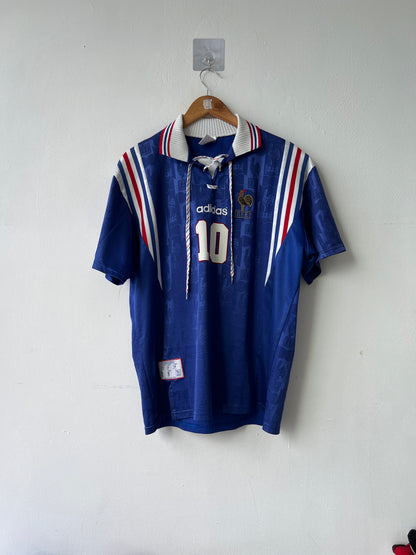 (L) France 1996-98 Home Shirt Zidane #10