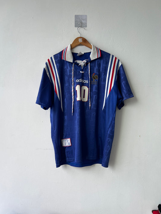 (L) France 1996-98 Home Shirt Zidane #10