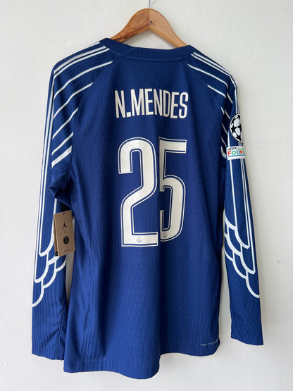 (L) PSG 2024-25 Fourth Long Sleeve Player Version Shirt N. Mendes #25 (NEW)