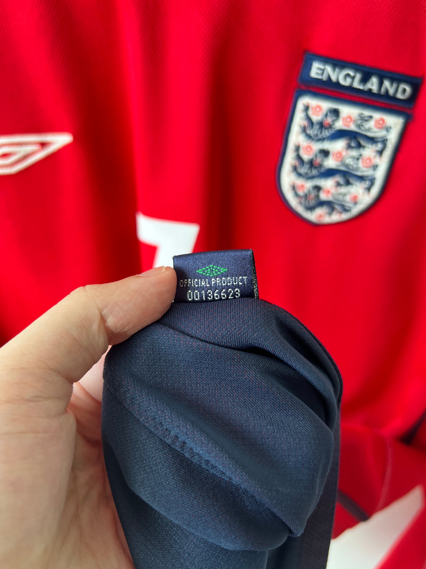 (M) England 2002-04 Away Long Sleeve Shirt Beckham #7