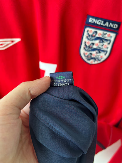(M) England 2002-04 Away Long Sleeve Shirt Beckham #7