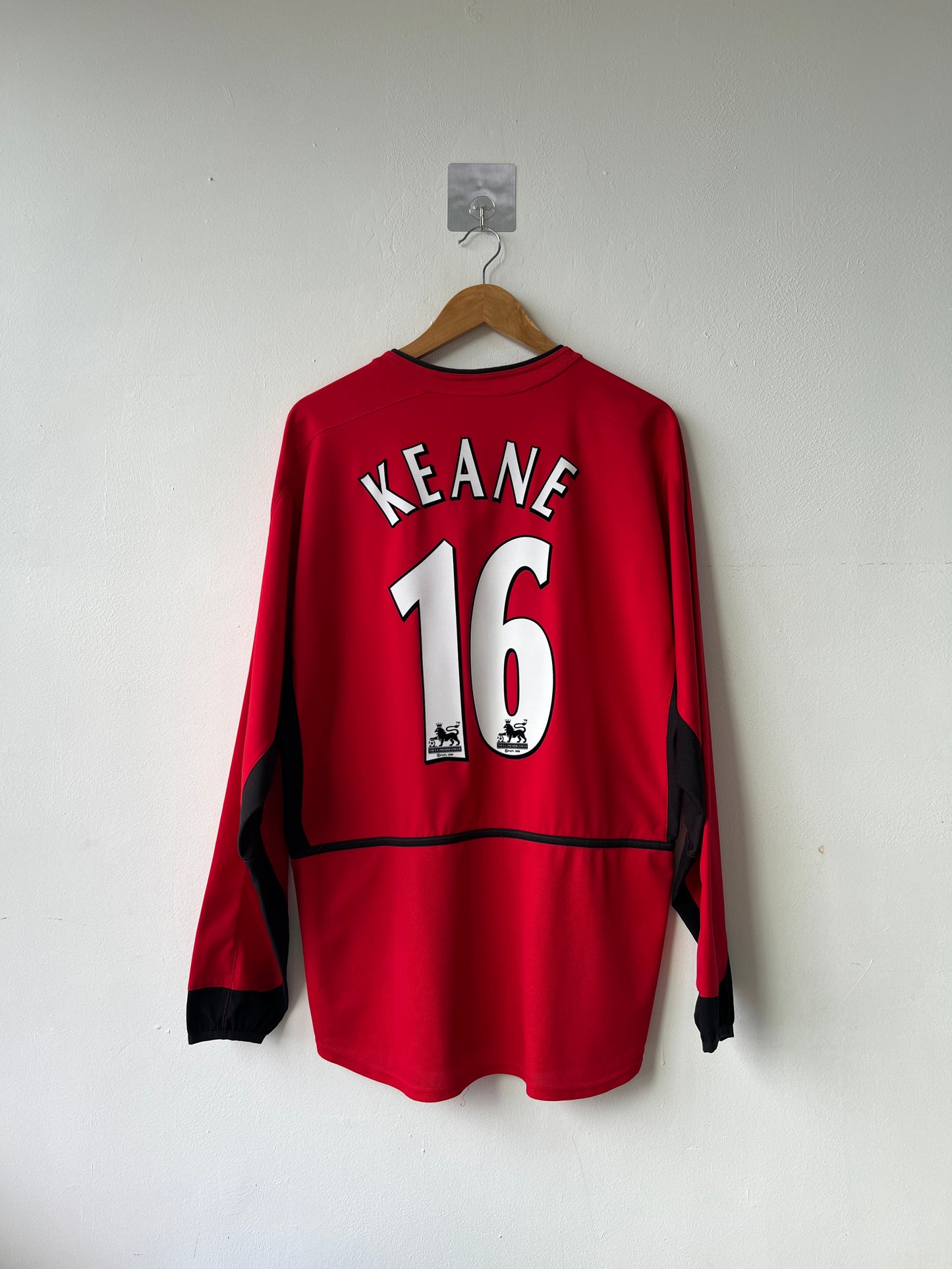 (L) Manchester United 2002-04 Home Long Sleeve Shirt Keane #16