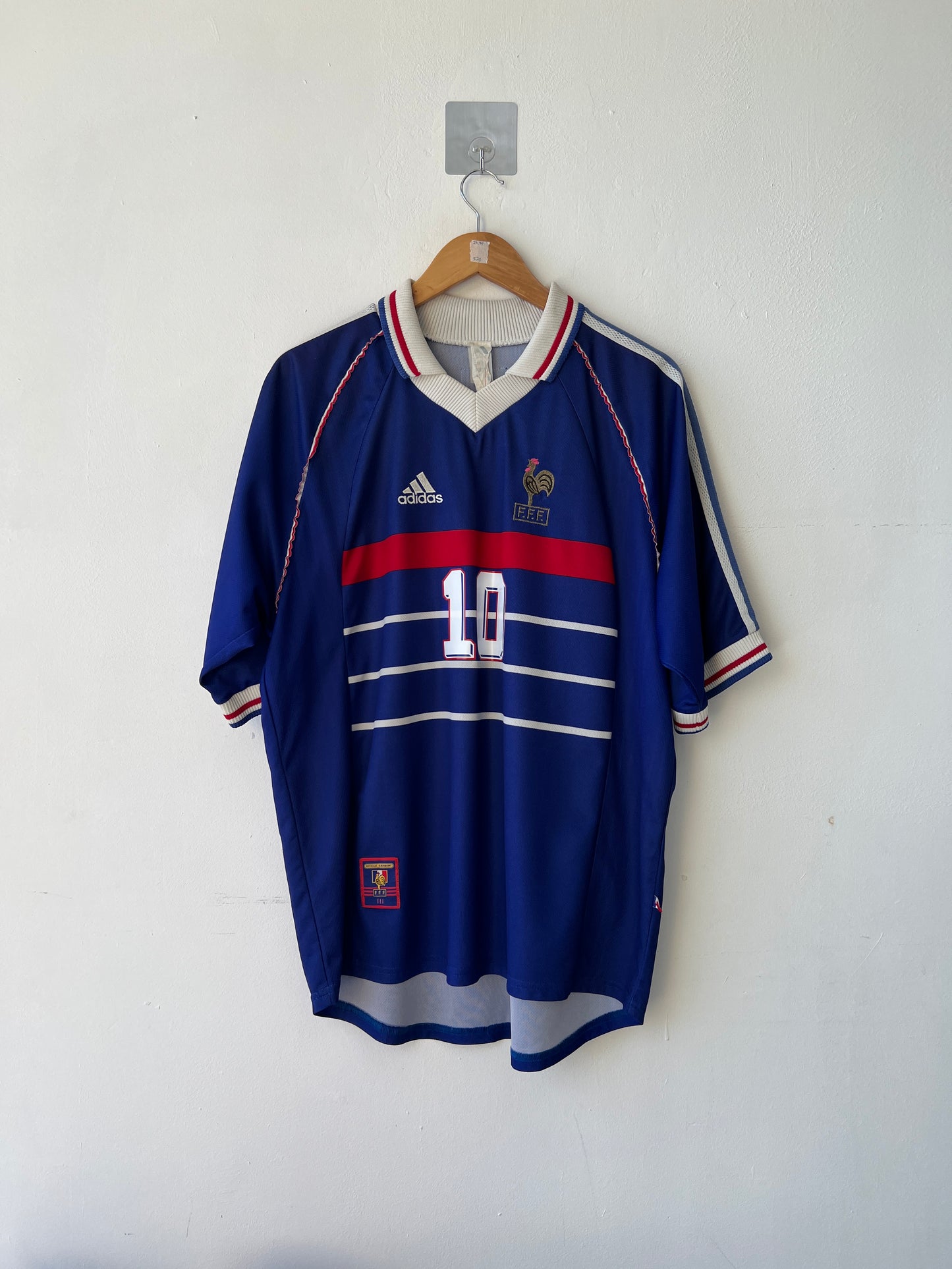 (L) France 1998-00 Home Shirt Zidane #10