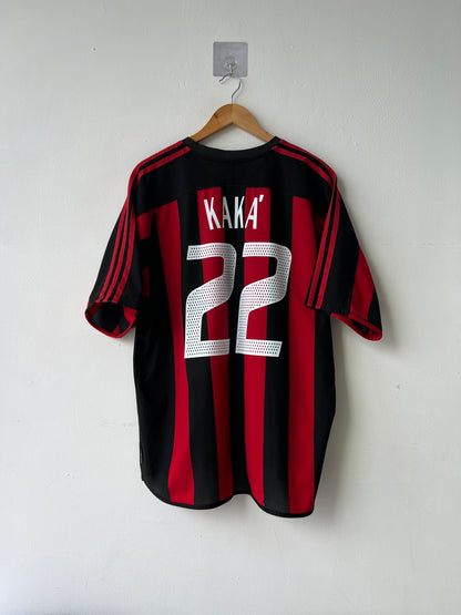 (XL) AC Milan 2003-04 Home Shirt Kaka #22