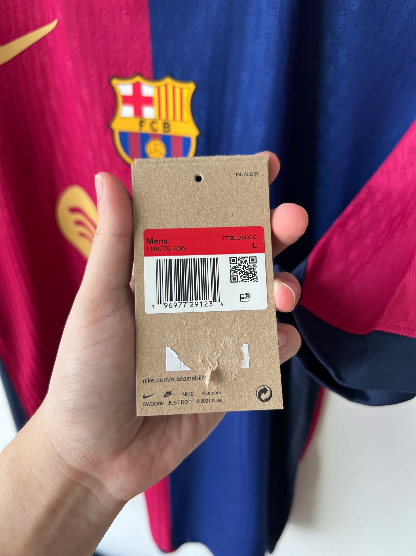 (L) Barcelona 2024-25 Home Player Version Shirt (NEW)