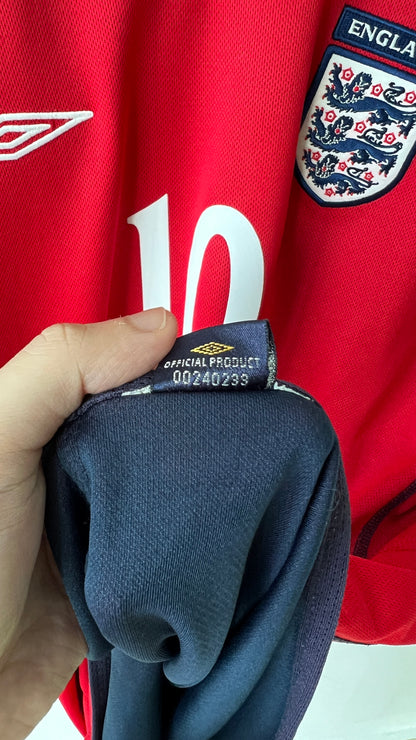 England 2002-04 Away Shirt Owen #10 (M) (Reversible)