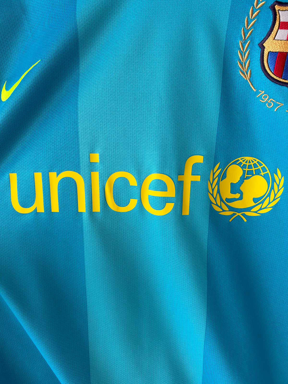 (XL) Barcelona 2007-09 Away Long Sleeve Shirt A. Iniesta #8