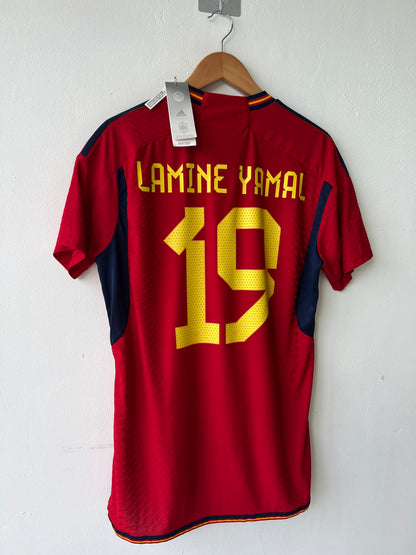 (L) Spain 2022-23 Home Player Version Shirt Lamine Yamal #19 (NEW)