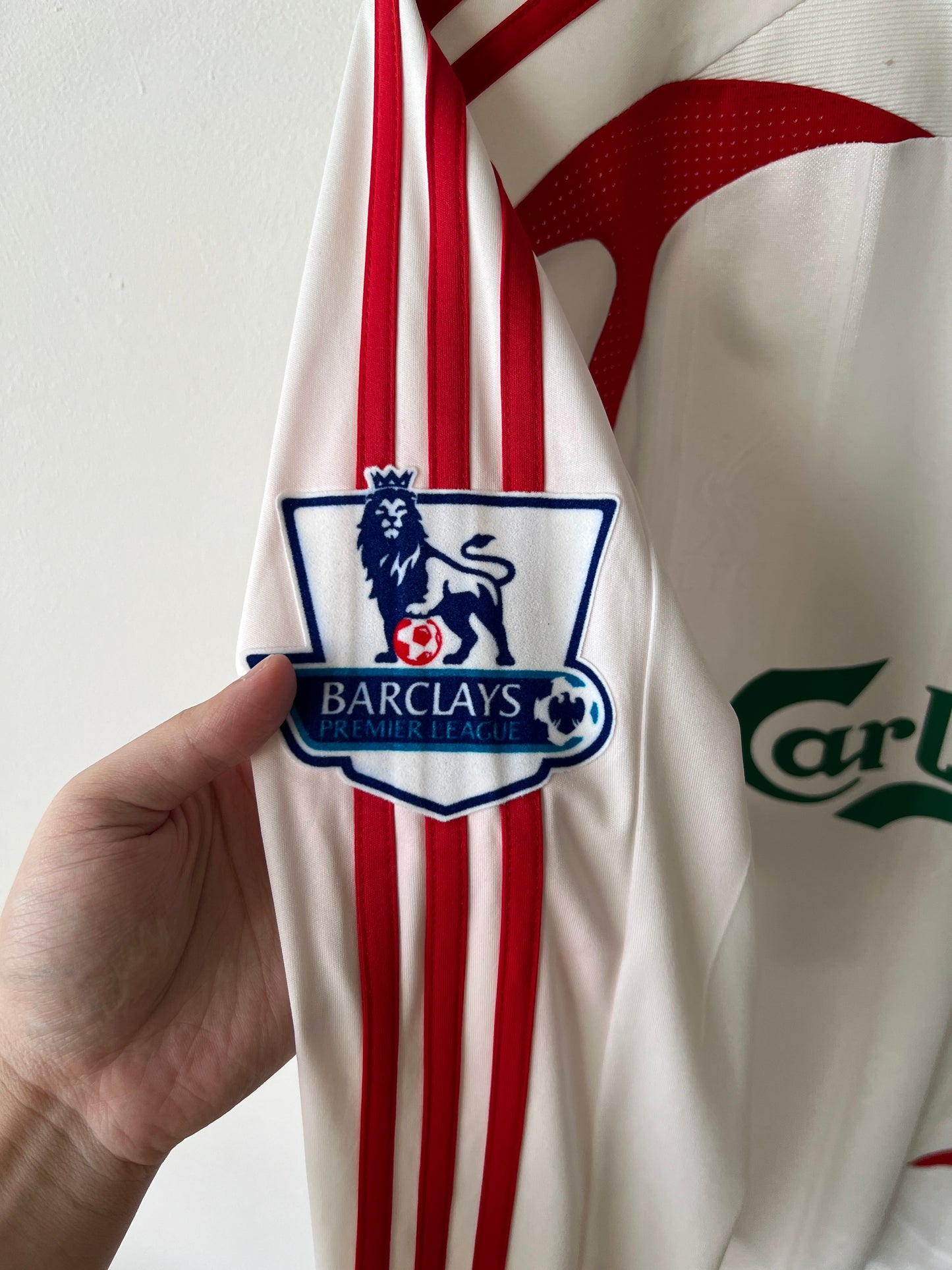 (M fits L) Liverpool 2007-08 Away Long Sleeve Shirt Alonso #14