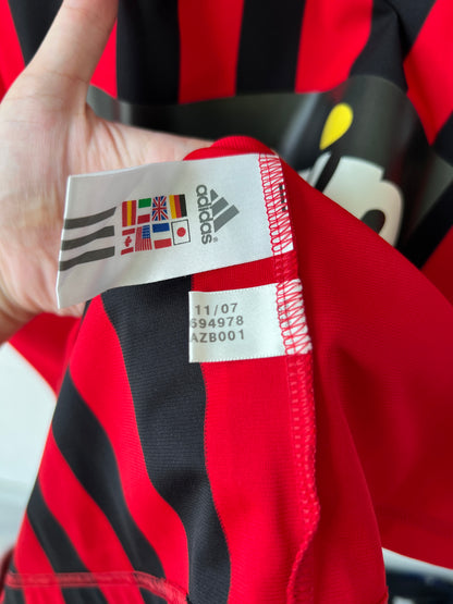 (M fits L) AC Milan 2007-08 Home Shirt Kaka #22