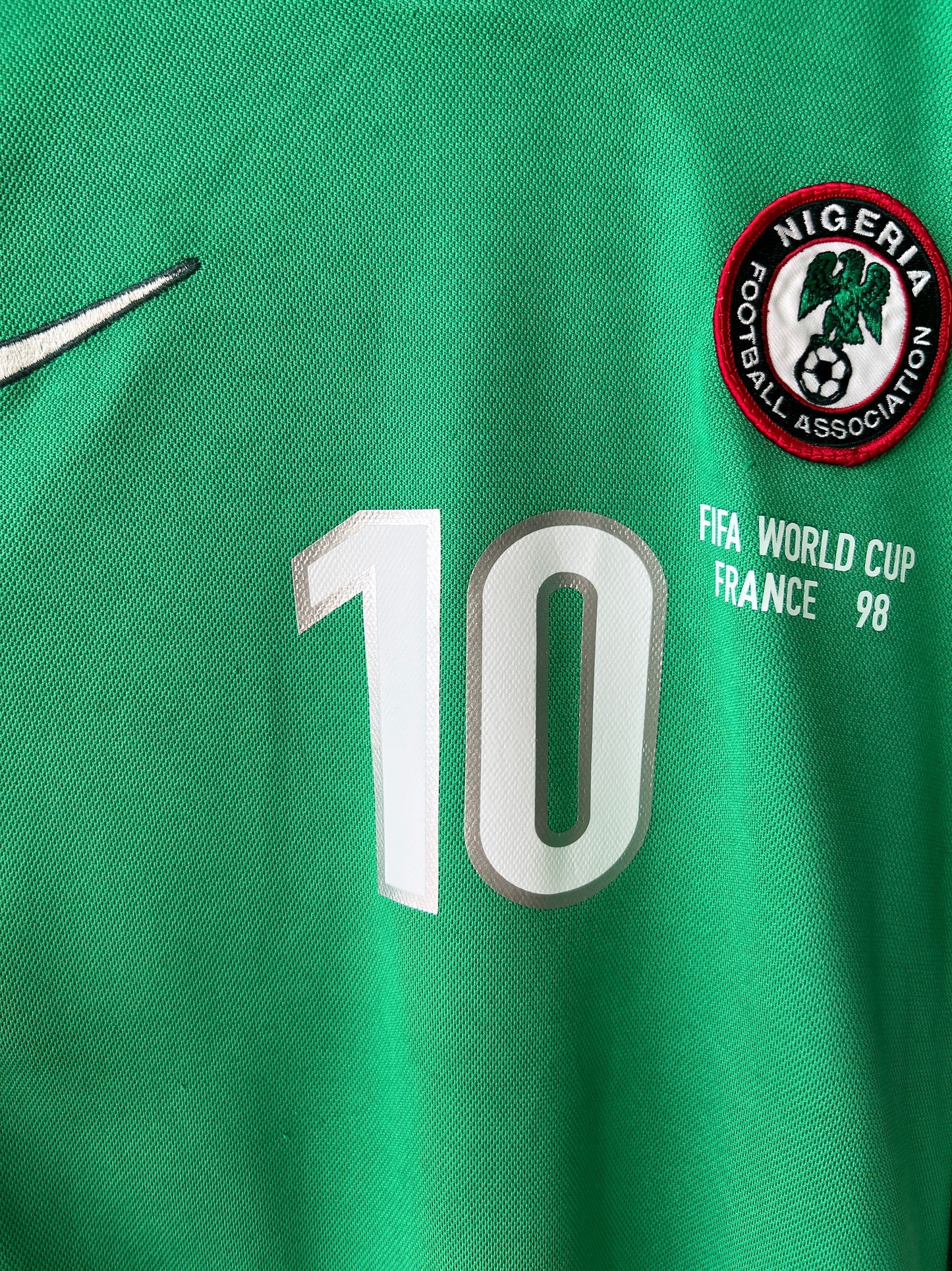 (L) Nigeria 1998-00 Home Shirt Okocha #10