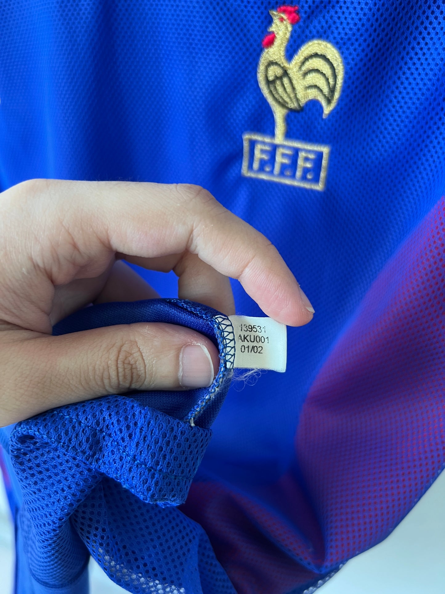 (S fits M) France 2002-04 Home Shirt Zidane #10