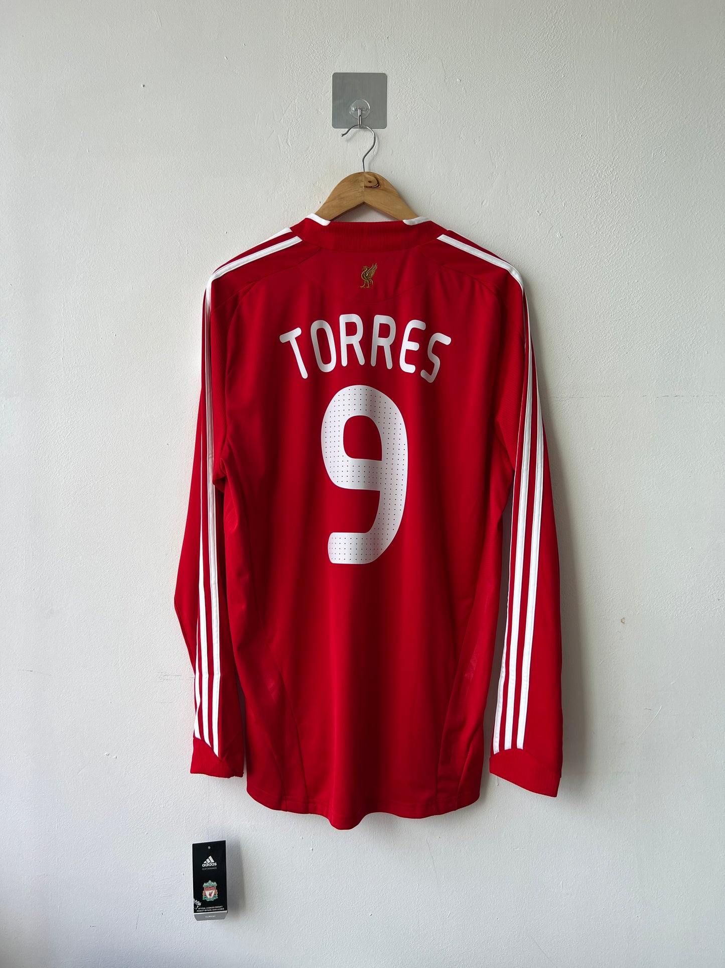 (L) Liverpool 2008-10 Home Long Sleeve Shirt Torres #9 (NEW)