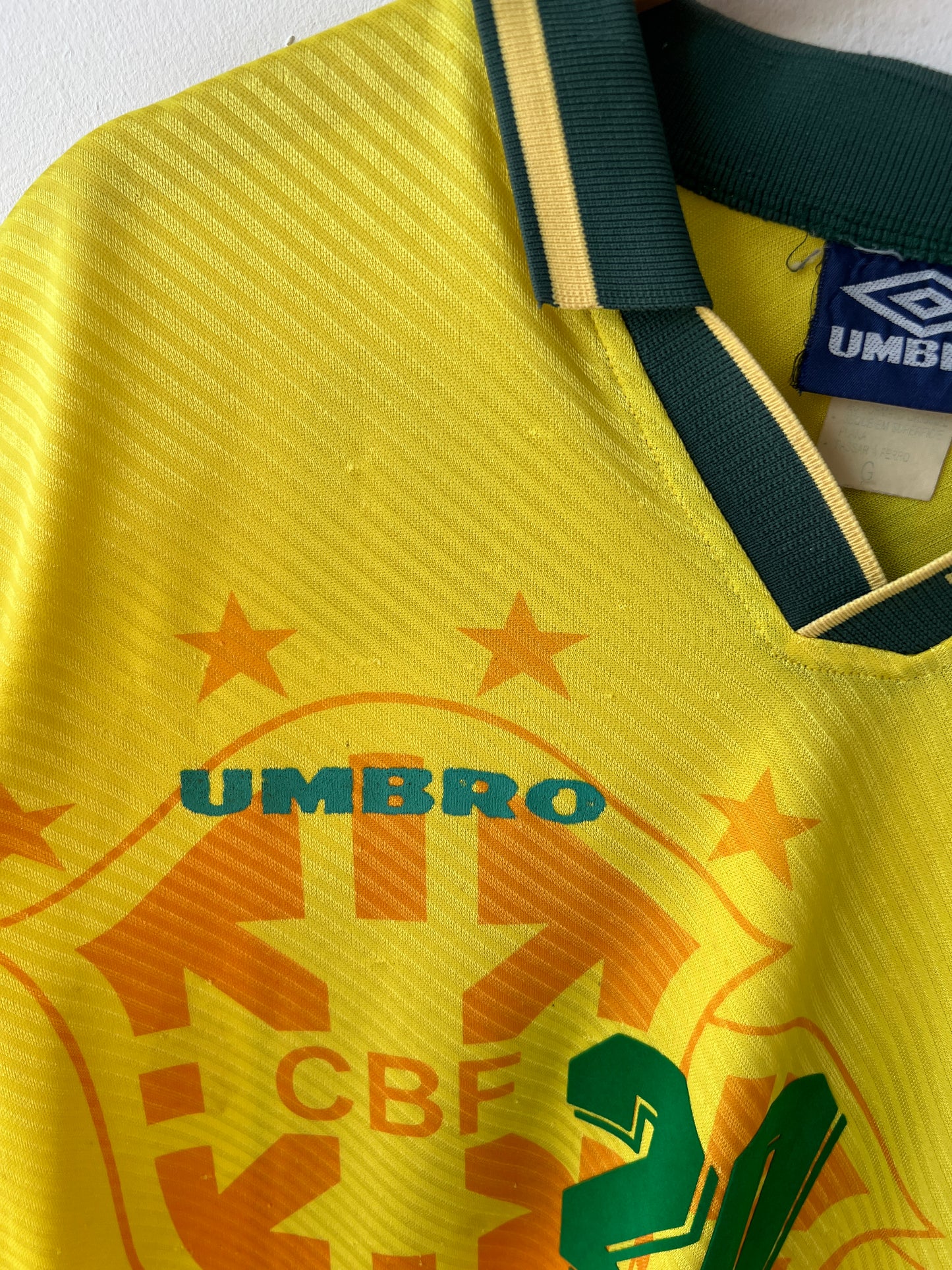 (L) Brazil 1994-96 Home Shirt Ronaldo #20