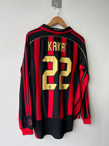 (M) AC Milan 2006-07 Home Long Sleeve Shirt Kaka #22