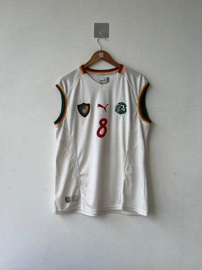 (XXL fits L) Cameroon 2002-03 Away Shirt Geremi #8