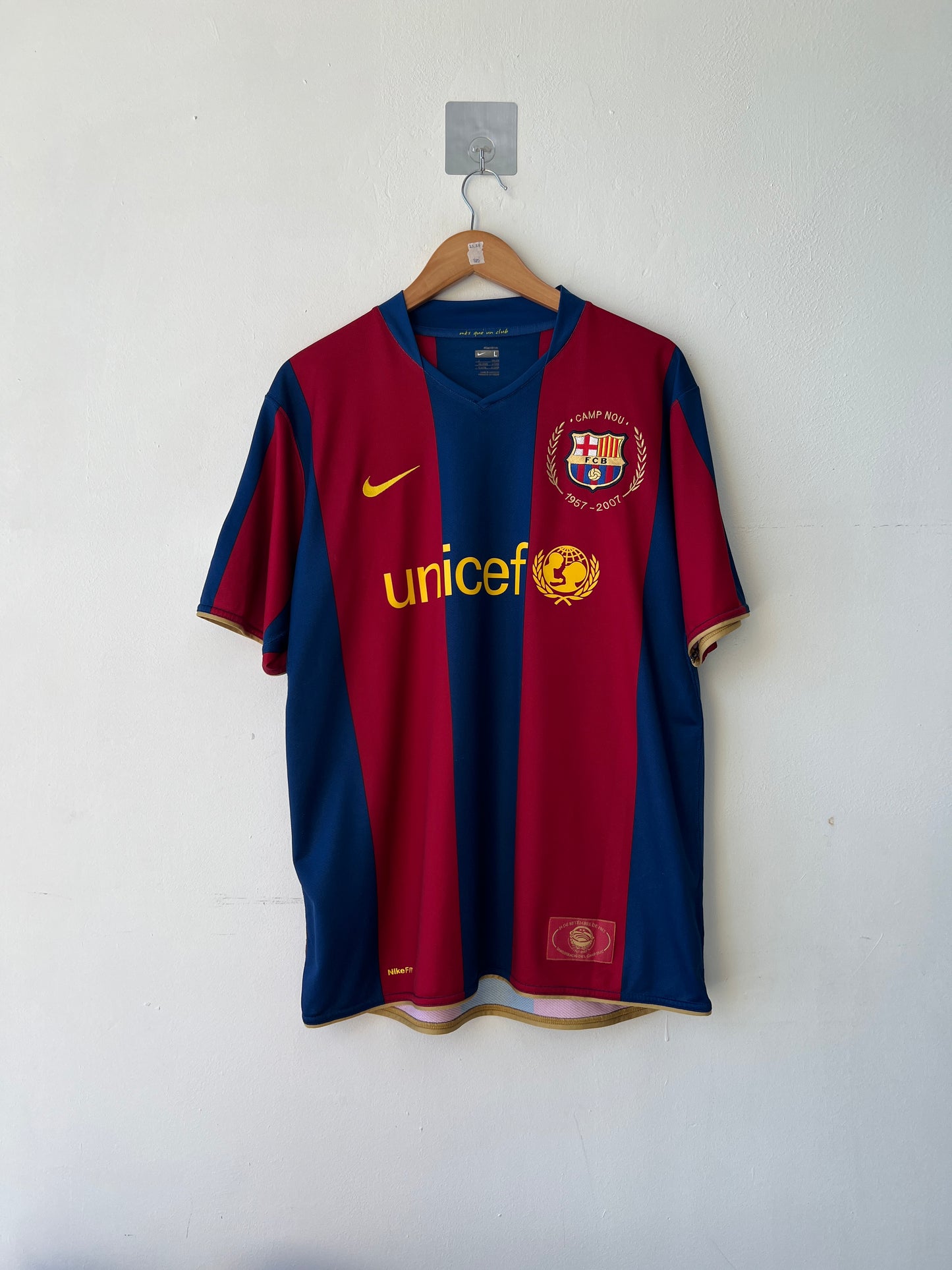 (L) Barcelona 2007-08 Home Shirt Ronaldinho #10