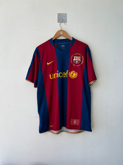(L) Barcelona 2007-08 Home Shirt Ronaldinho #10