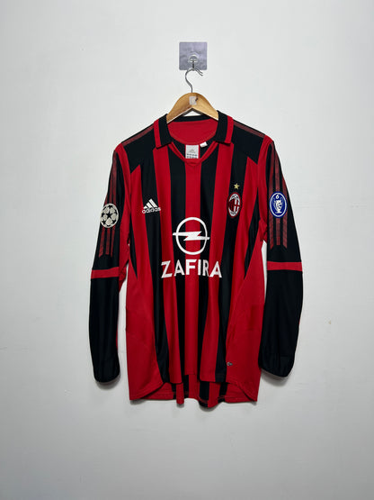 (M) AC Milan 2005-06 Home Long Sleeve Shirt Maldini #3