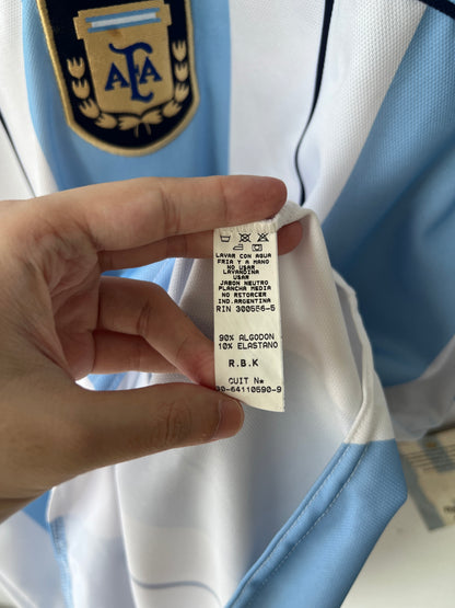 (XL) Argentina 2000-01 Home Shirt Saviola #7 (NEW)