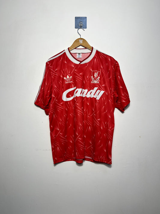 (M fits L) Liverpool 1989-91 Home Shirt