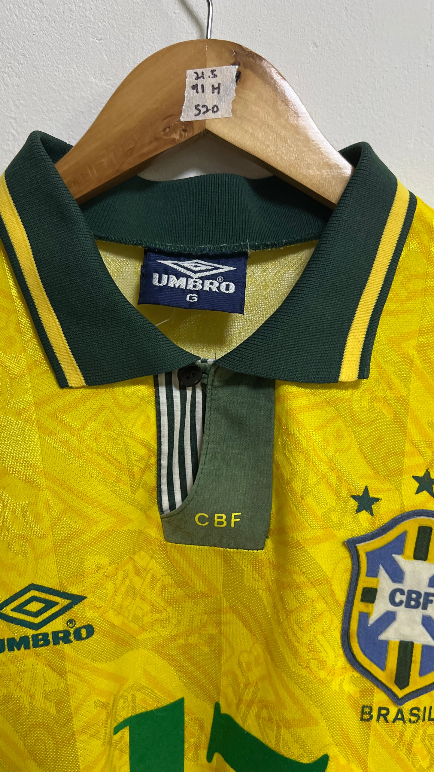 Brazil 1991-93 Home Shirt Cafu #17 (L)