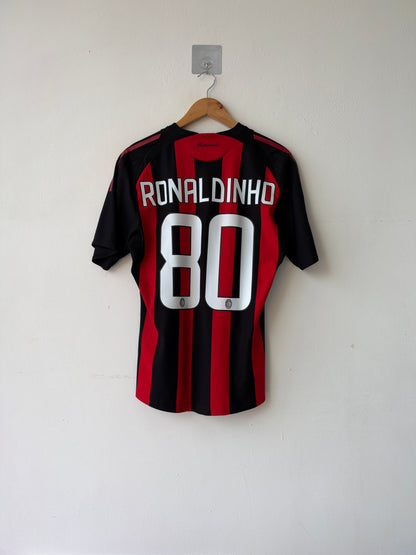 (M) AC Milan 2008-09 Home Player Version Shirt Ronaldinho #80