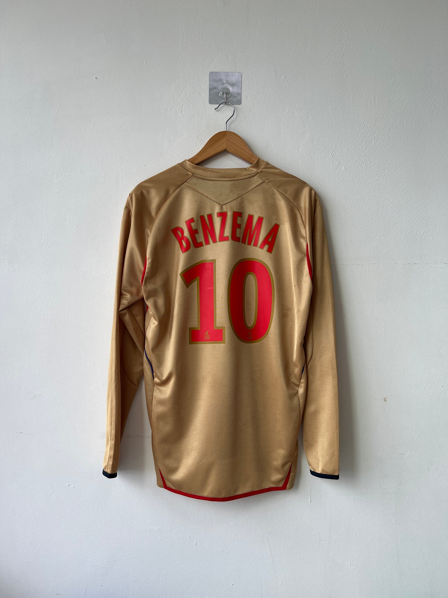 (M) Olympique Lyon 2007-08 Away Long Sleeve Shirt Benzema #10