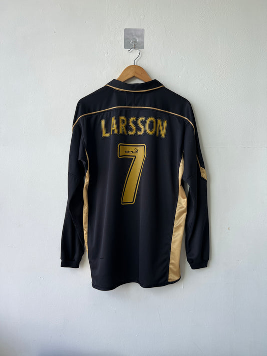 (M) Celtic 2003-04 Away Long Sleeve Shirt Larsson #7