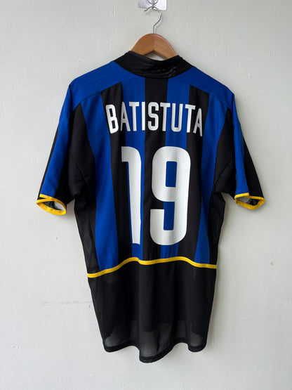 (M) Inter Milan 2002-03 Home Player Version Shirt Batistuta #19